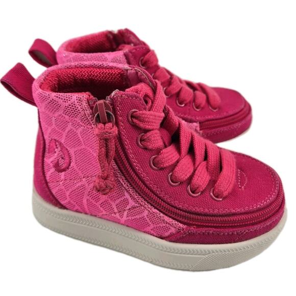 BILLY Classic DR II High Top Wrap Zip Pink Print Toddler Sz US 6 Wide - Picture 1 of 7